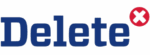Logo of the Delete Group, offering specialized environmental services in industrial cleaning, demolition, and recycling for sectors including construction, real estate, and public services.
