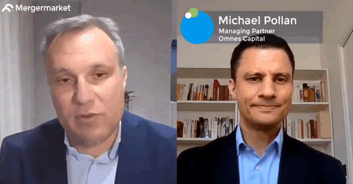 Michael Pollan in conversation with Giovanni Amodeo, Chief Influencer Officer of ION Analytics, discussing renewable energy, technology, and entrepreneurship in Europe