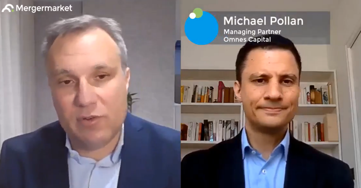 Michael Pollan in conversation with Giovanni Amodeo, Chief Influencer Officer of ION Analytics, discussing renewable energy, technology, and entrepreneurship in Europe